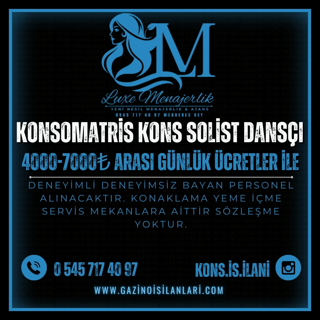 Manisa Konsomatris iş ilanları 0545 717 40 97