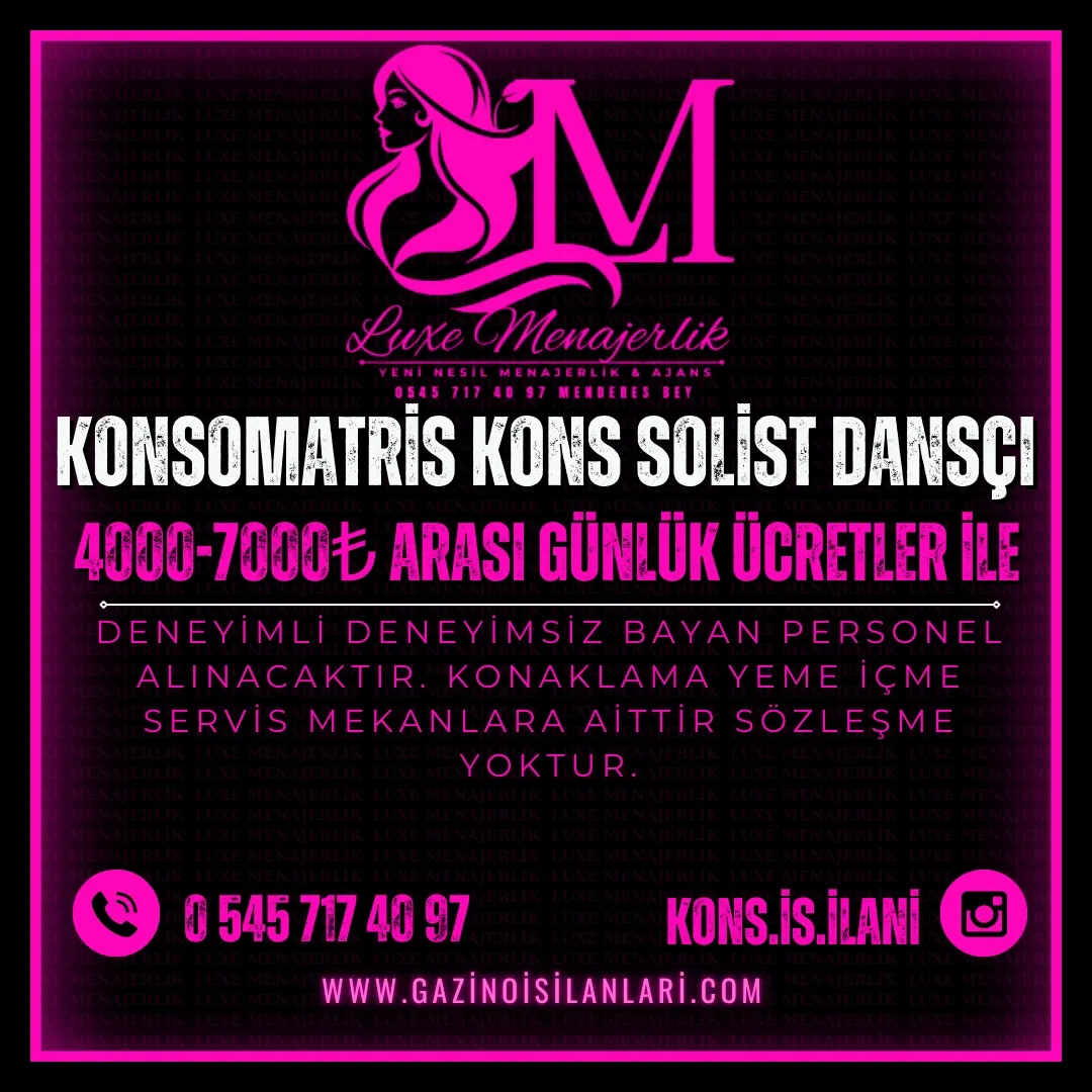 Çankırı gazino iş ilanları 0545 717 40 97